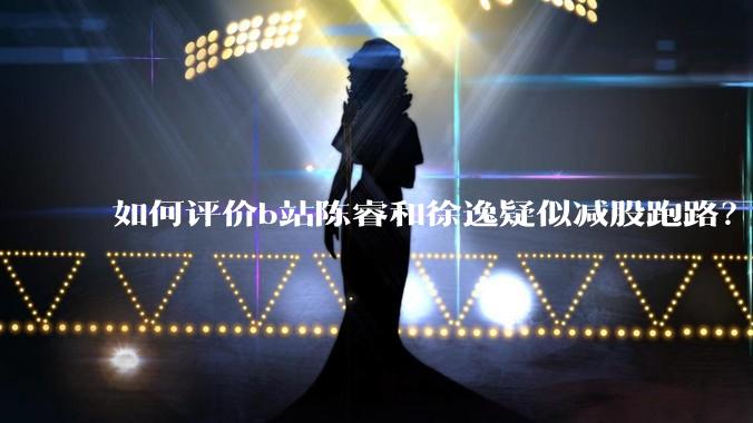 如何评价b站陈睿和徐逸疑似减股跑路？